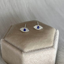 Load image into Gallery viewer, Mini Evil Eye Studs .925