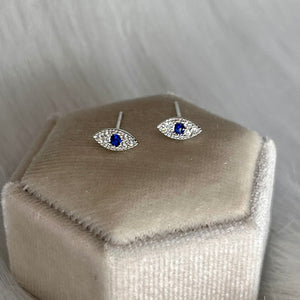 Mini Evil Eye Studs .925