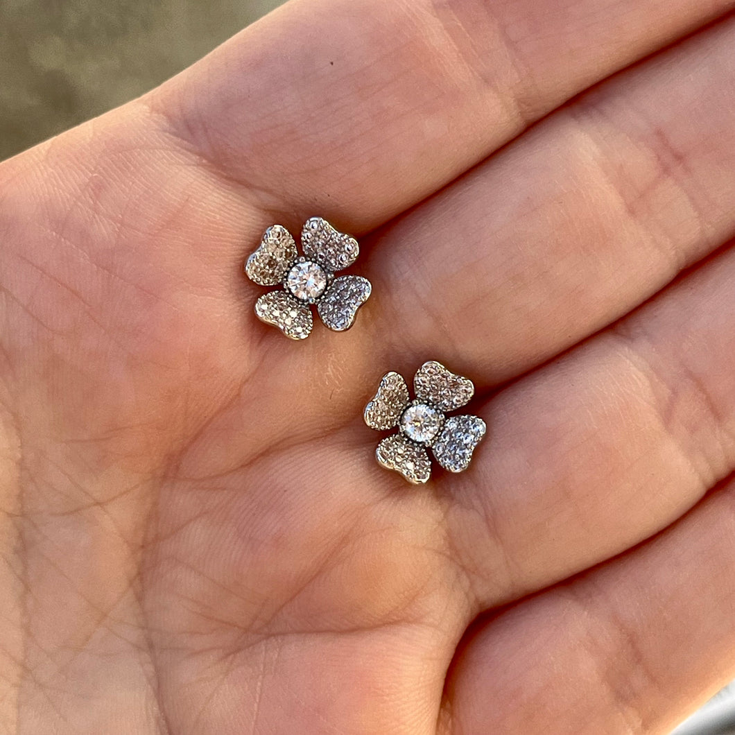 Flower CZ Studs