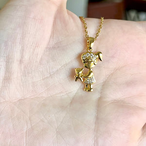 Little Girl & Bear Necklace