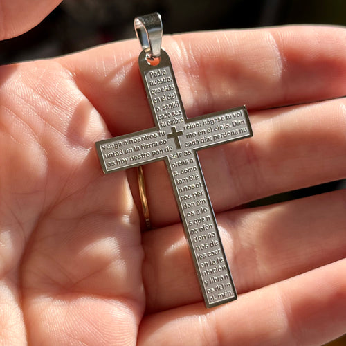 Padre Nuestro Matte Cross Pendant