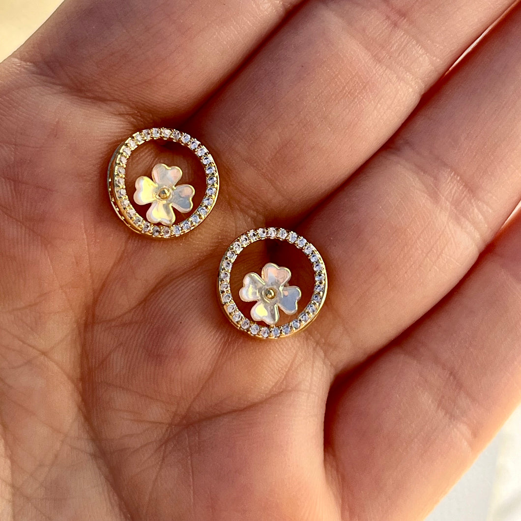 Hooped Flower Stud