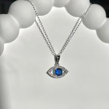 Load image into Gallery viewer, Blue Evil Eye Necklace .925