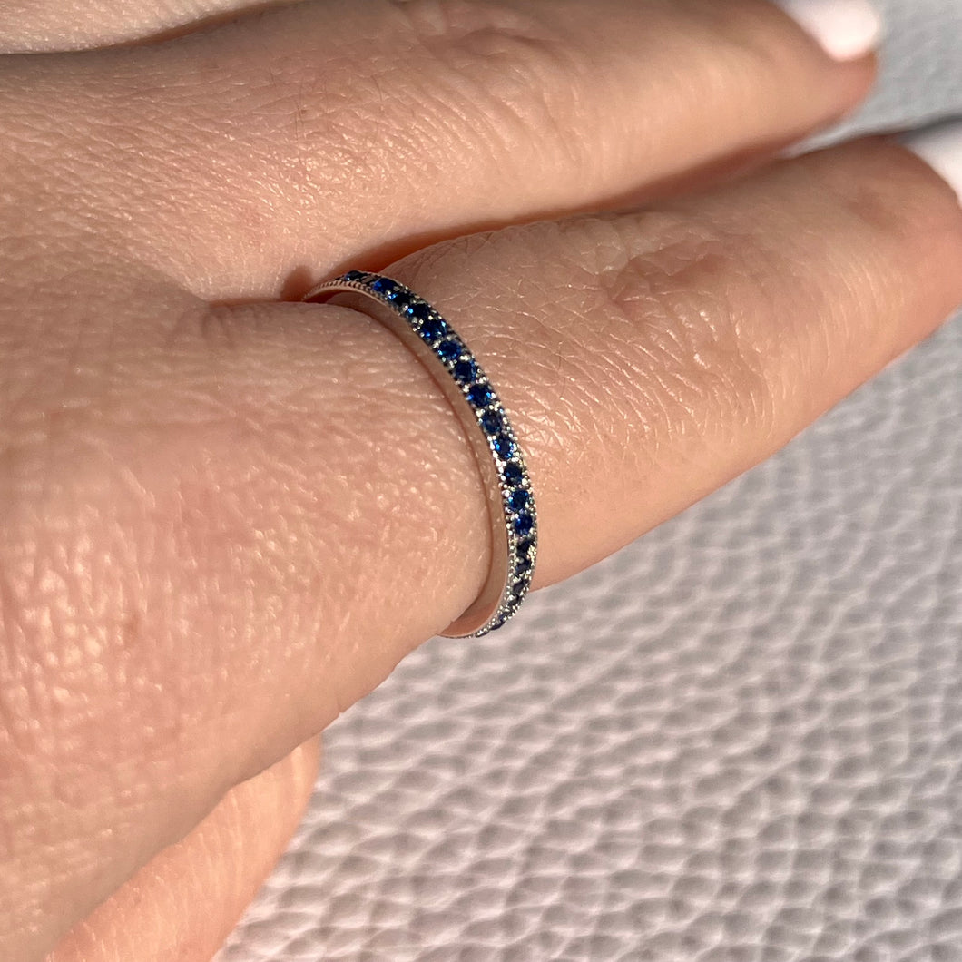 Sapphire Stackable Ring .925