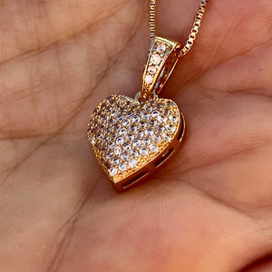 Encrusted Heart Necklace