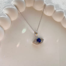 Load image into Gallery viewer, Blue Evil Eye Necklace .925