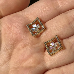 Framed Flower Studs