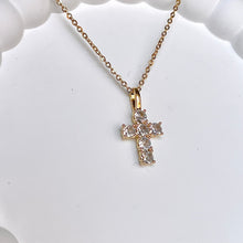 Load image into Gallery viewer, CZ Cross Necklace