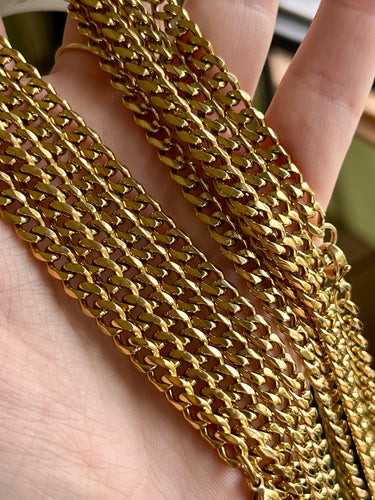 5mm Gold Plated Stainless Steel Miami Cuban Chain