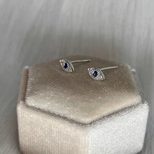 Load image into Gallery viewer, Mini Evil Eye Studs .925