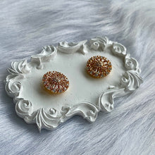 Load image into Gallery viewer, Golden Pinwheel Studs