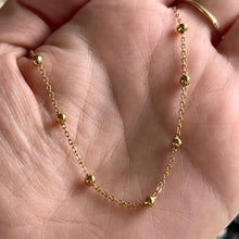 Load image into Gallery viewer, Dainty Gold Plated Stainless Steel Bead Chain