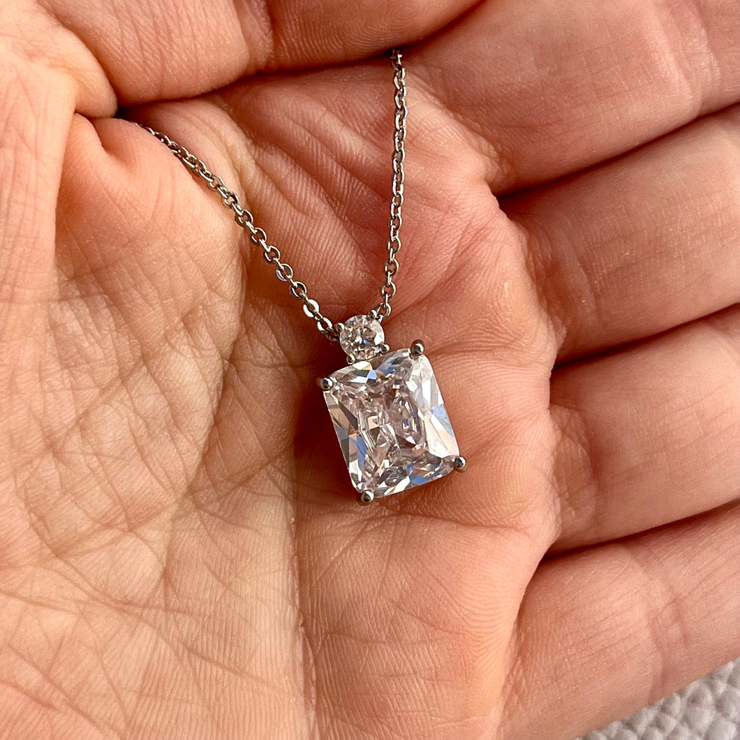 Rectangle CZ Necklace