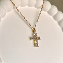 Load image into Gallery viewer, CZ Cross Necklace