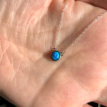 Load image into Gallery viewer, Round Blue Opal Necklace .925