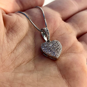 Encrusted Heart Necklace