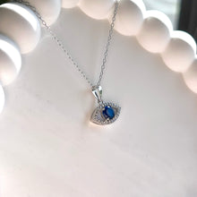 Load image into Gallery viewer, Blue Evil Eye Necklace .925