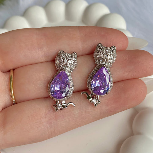Purple Drop Cat Studs