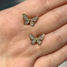 Load image into Gallery viewer, CZ Butterfly Studs