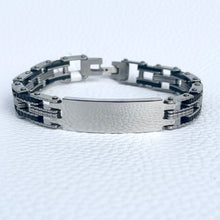 Load image into Gallery viewer, Black Link ID Bracelet