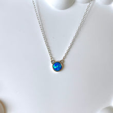 Load image into Gallery viewer, Round Blue Opal Necklace .925