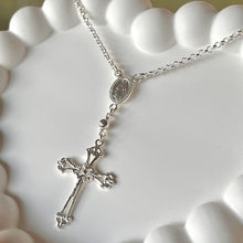 Load image into Gallery viewer, Rosary Style Necklace .925