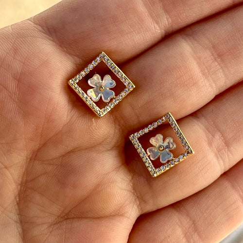 Framed Flower Studs