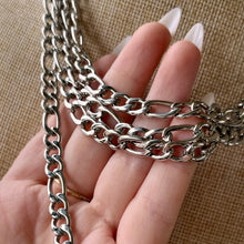 Load image into Gallery viewer, 7mm Stainless Steel Figaro Chain