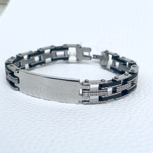 Load image into Gallery viewer, Black Link ID Bracelet