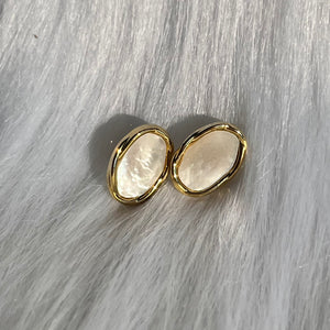 Oval Shell Studs