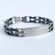 Load image into Gallery viewer, Black Link ID Bracelet