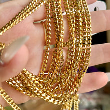 Load image into Gallery viewer, 3.5mm Gold Plated Miami Cuban Chain