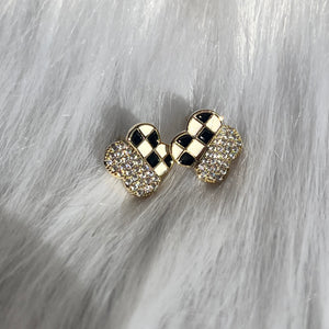 Checkered Clover Studs