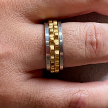 Load image into Gallery viewer, 2 Tone Stainless Steel Fidget Ring