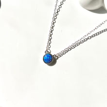 Load image into Gallery viewer, Round Blue Opal Necklace .925