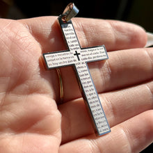Load image into Gallery viewer, Padre Nuestro Matte Cross Pendant
