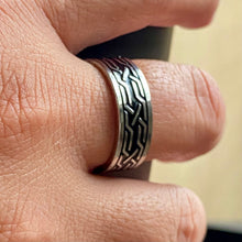 Load image into Gallery viewer, Black Enamel Stainless Steel Ring