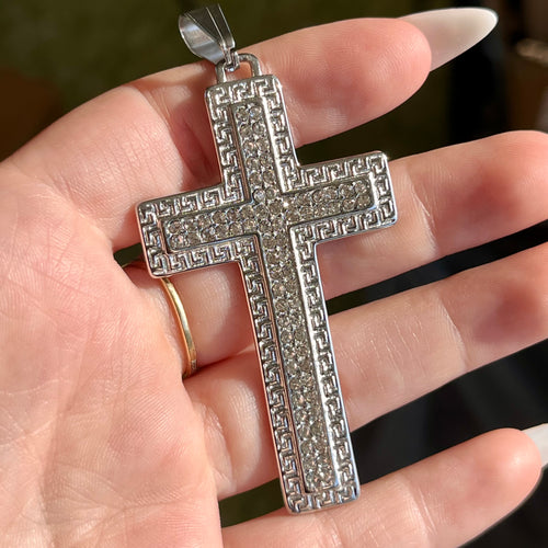 Big CZ Cross Pendant