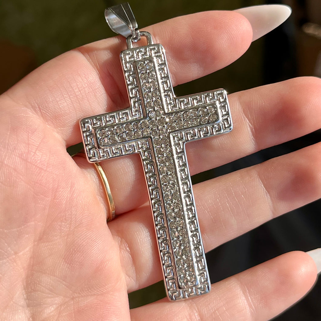 Big CZ Cross Pendant