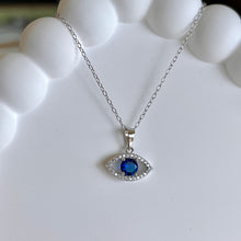 Load image into Gallery viewer, Blue Evil Eye Necklace .925