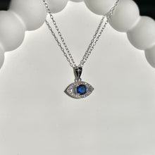 Load image into Gallery viewer, Blue Evil Eye Necklace .925