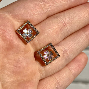 Framed Flower Studs