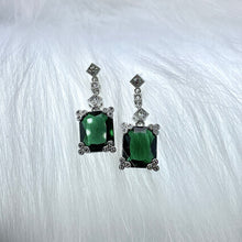 Load image into Gallery viewer, Emerald Green Dangle Earrings