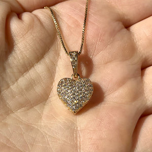 Encrusted Heart Necklace