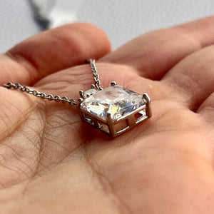 Rectangle CZ Necklace