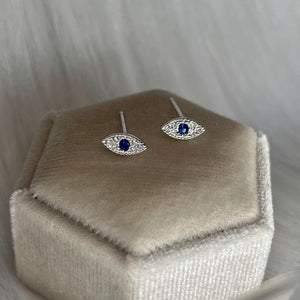 Mini Evil Eye Studs .925