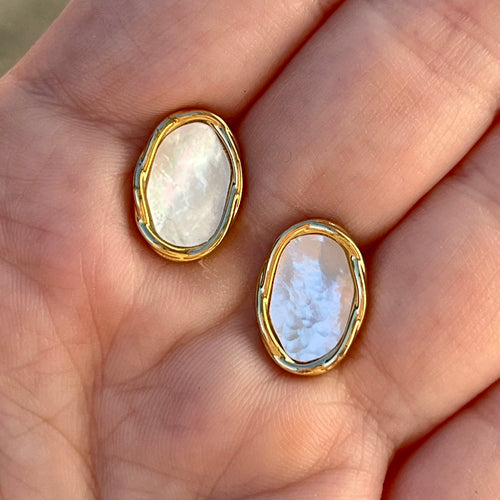 Oval Shell Studs