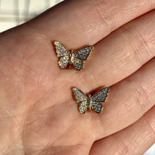 Load image into Gallery viewer, CZ Butterfly Studs