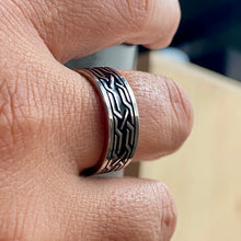 Load image into Gallery viewer, Black Enamel Stainless Steel Ring