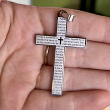 Load image into Gallery viewer, Padre Nuestro Matte Cross Pendant